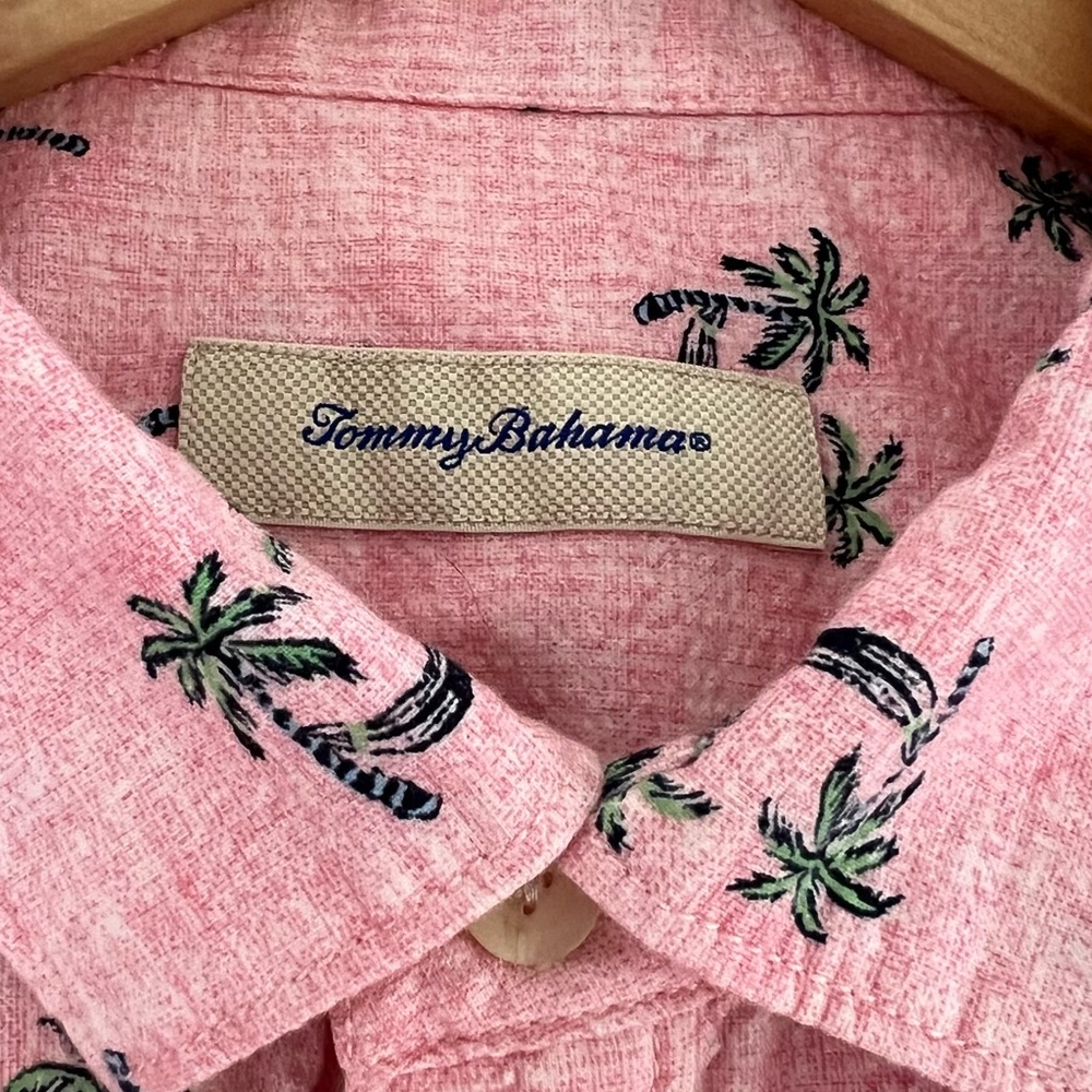 Tommy Bahama Pink Palm Tree Men's Shirt